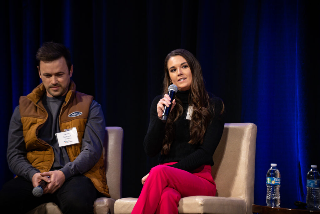 Molly O'Neil talking at the Tech Nebraska Summit